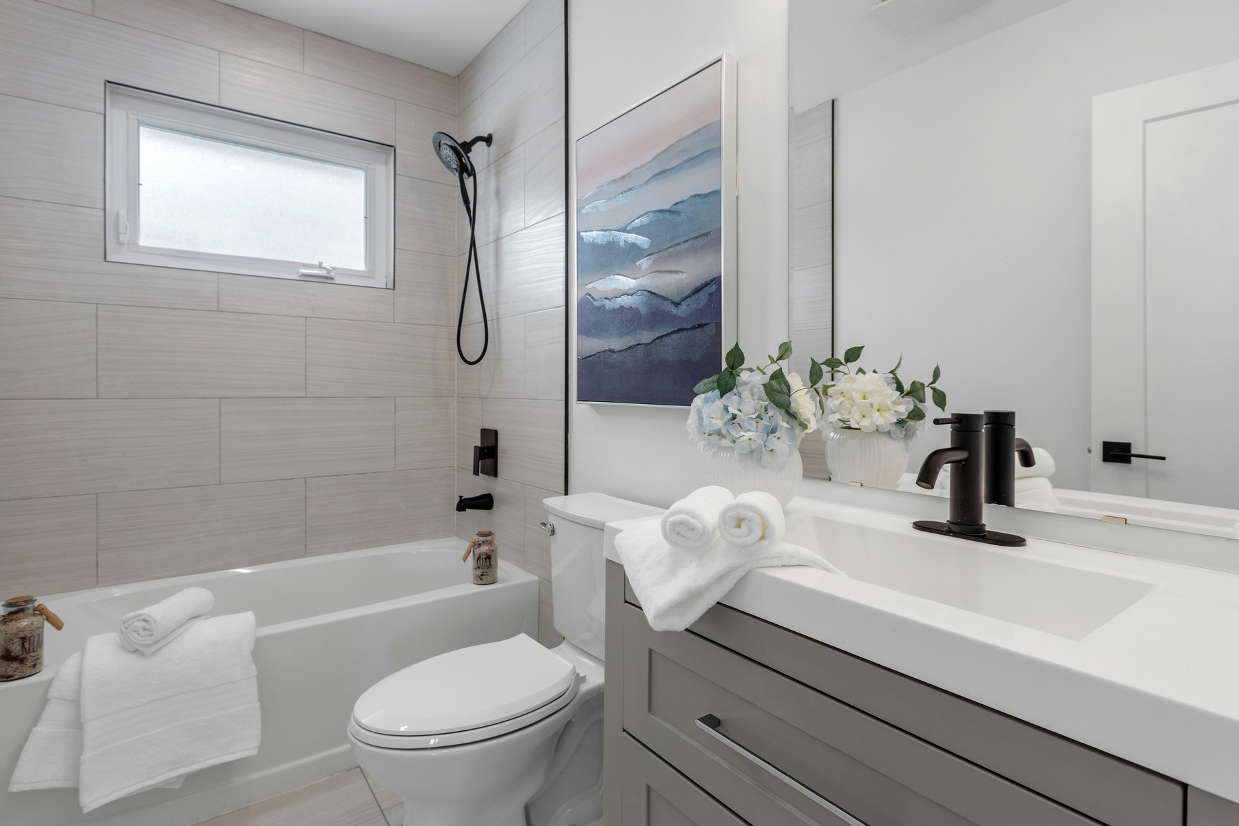 Toilette im Bad von oben